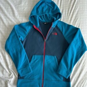 The North Face Kids' Teal and Navy Hoodie